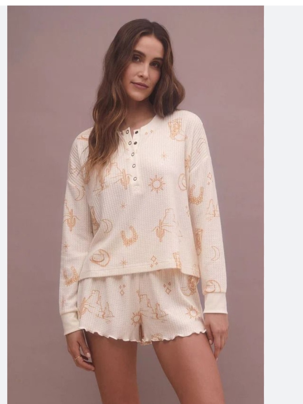 Z Supply Twilight Western Henley Top and Shorts Set